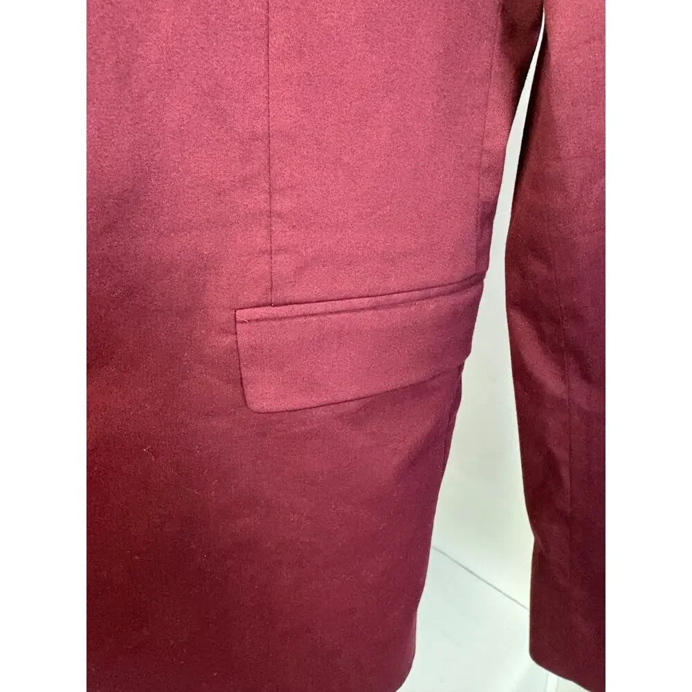 Express Slim Men's Burgundy Sport Coat Blazer 36R Two Button Jacket